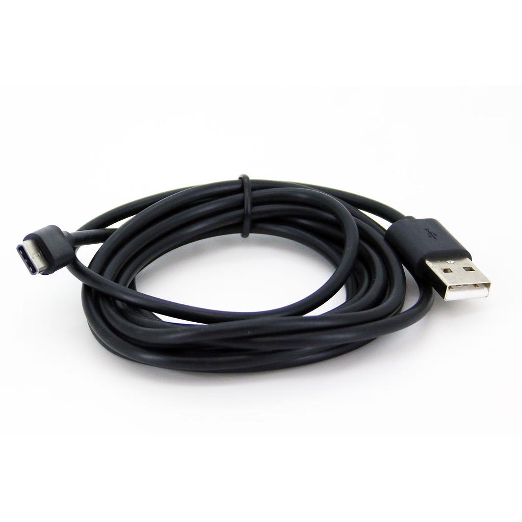 Sort USB C til USB A 2 Meter Kabel