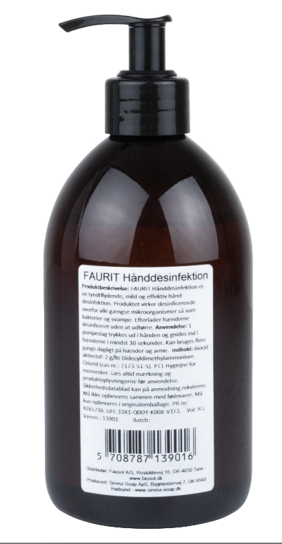 Hånd desinfektion med pumpe 0,5 liter