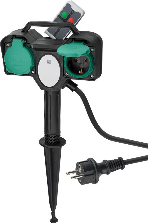 Have strømudtag med 2 udtag og fjernbetjening