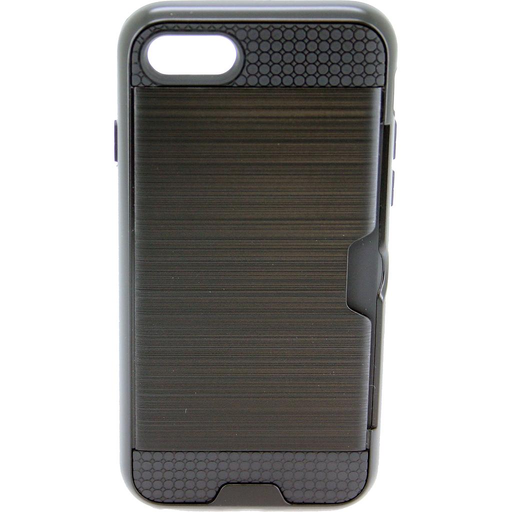IPHONE 7 /8 Sort bagcover med kredit kort lomme