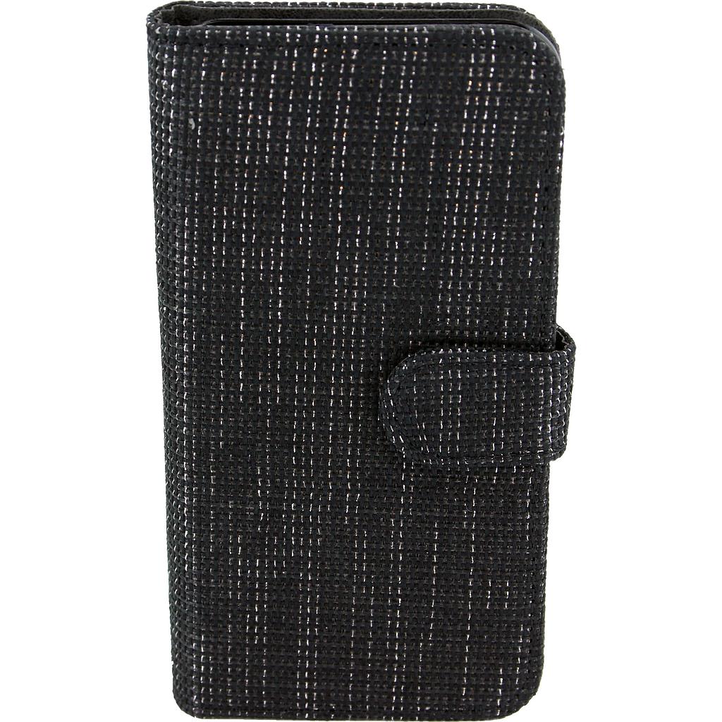 Iphone 6/6S flipcover med sølv glimmer