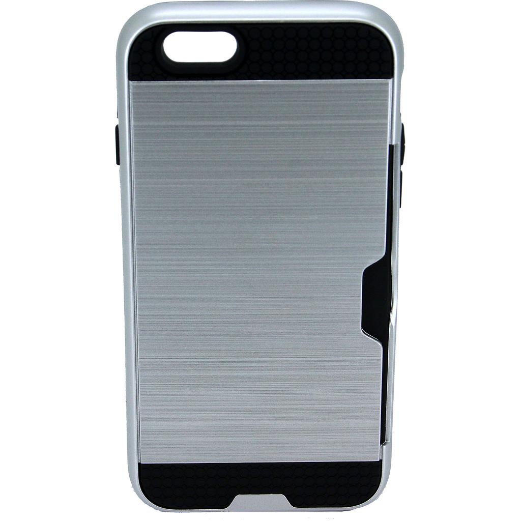 IPHONE 6/6S Sølv bagcover med kreditkort lomme