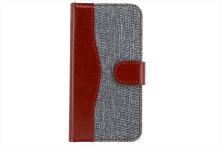 810038 IPHONE 6/6S Flipcover sand farvet canvas brun tpu