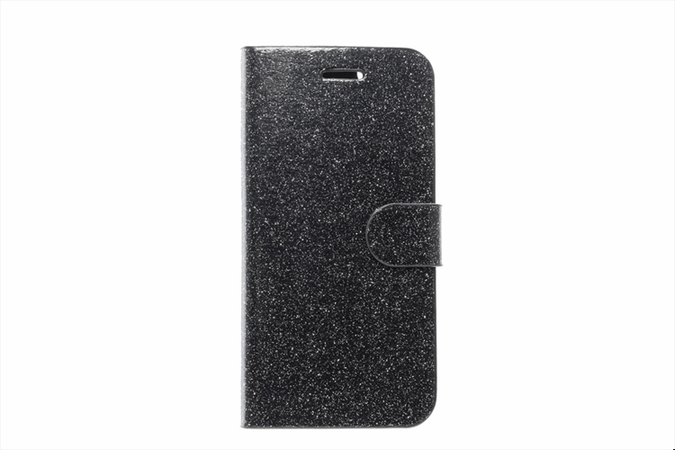810023 IPHONE Sort med sølv glimmer cover