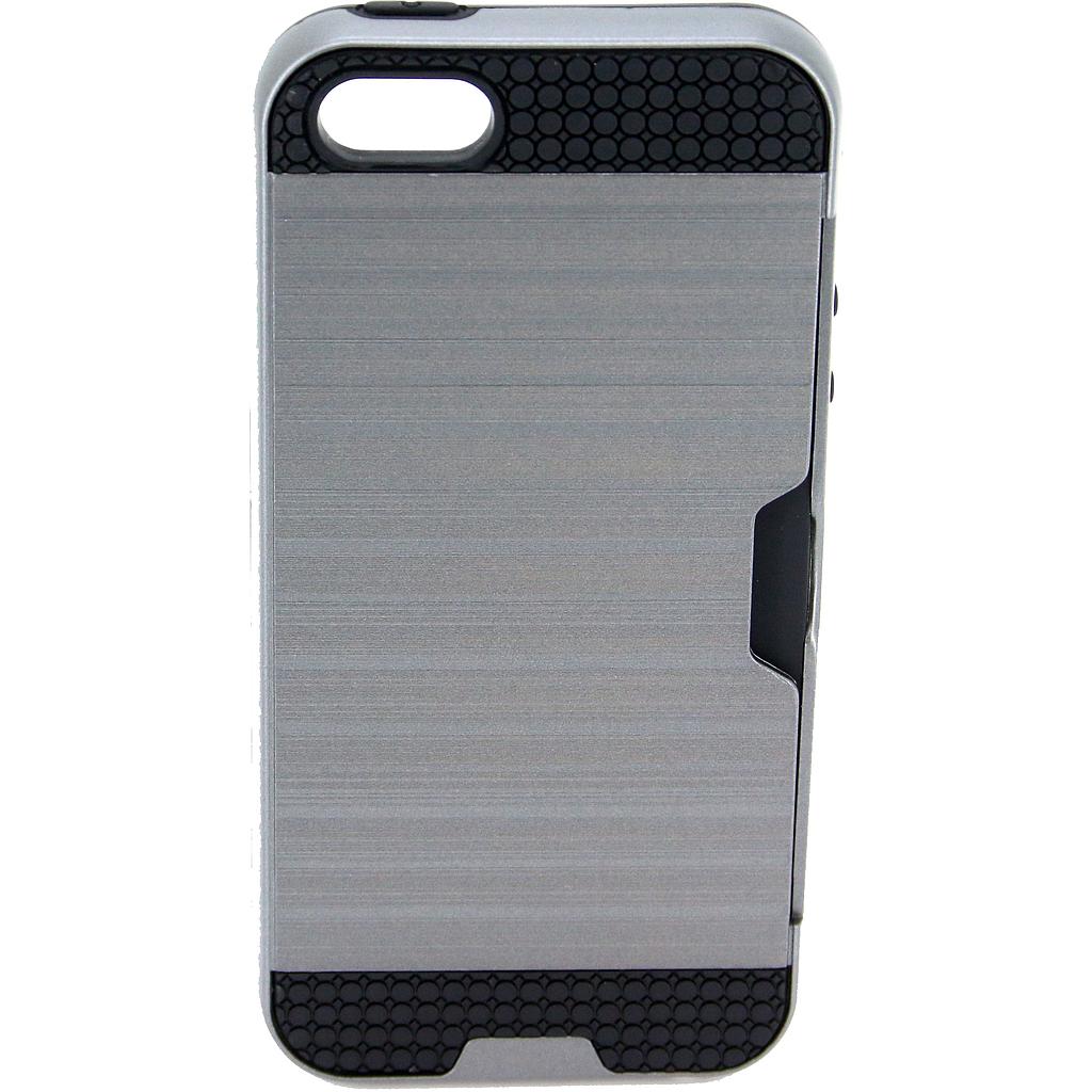IPHONE 5S/SE Grå bagcover med kreditkort lomme