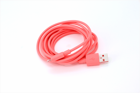 Iphone til USB A kabel 2,0 m neon rød