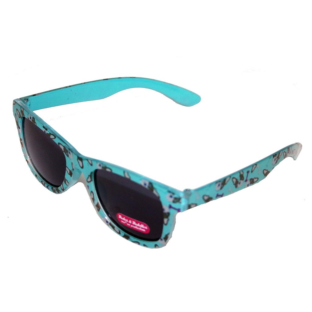 Børne Solbrille smaragd grøn med sorte glas