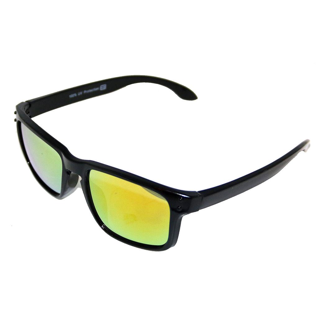 Børne Solbrille sort med guld coatede glas