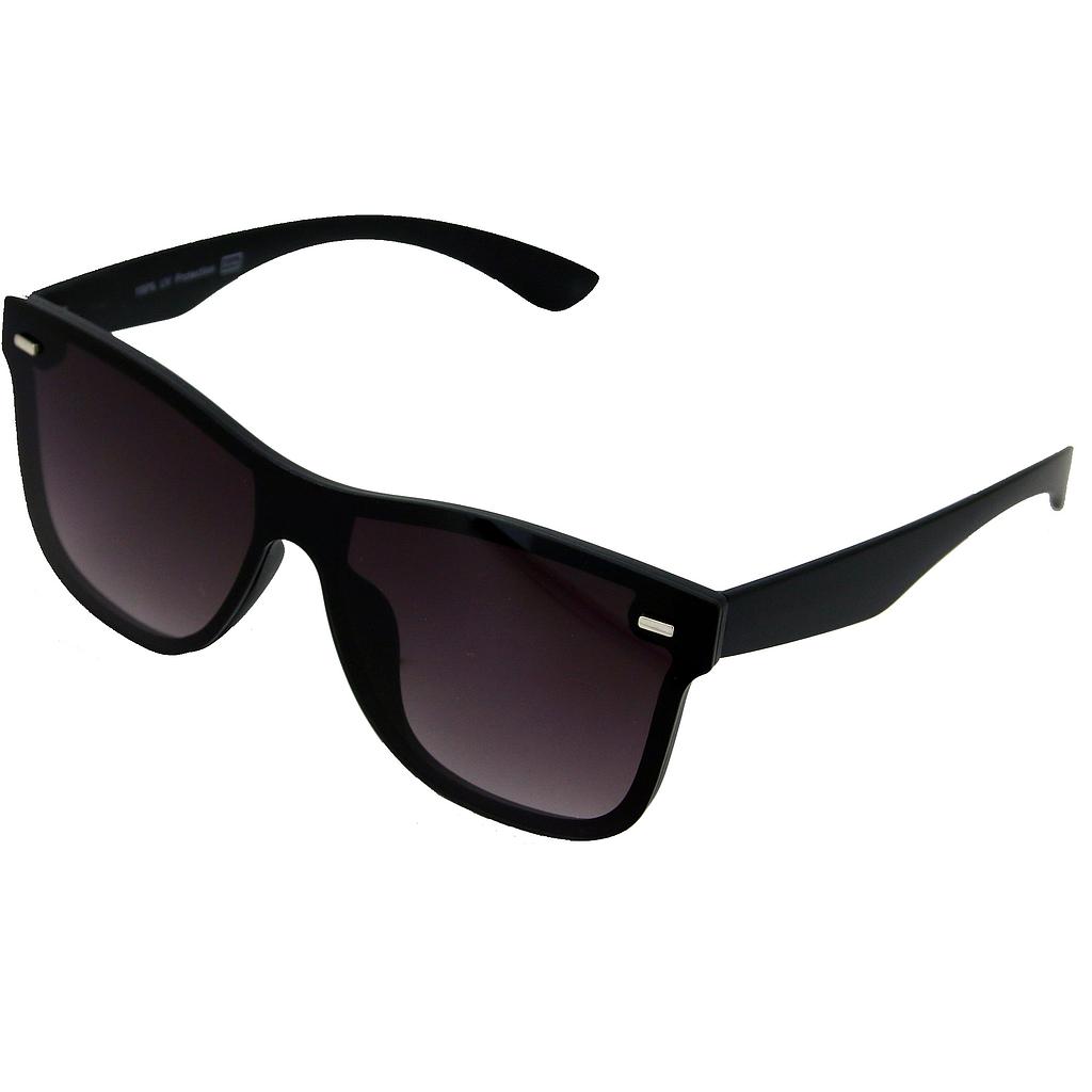 Solbrille mat sort med graduerede sorte glas