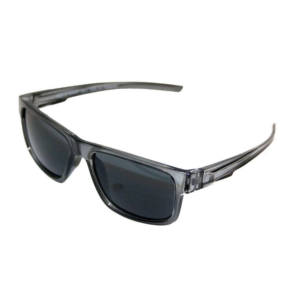 Herre solbrille semi transperant sort med sorte glas