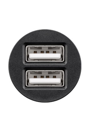 Billader 2,4 AmP sort - 2 x USB