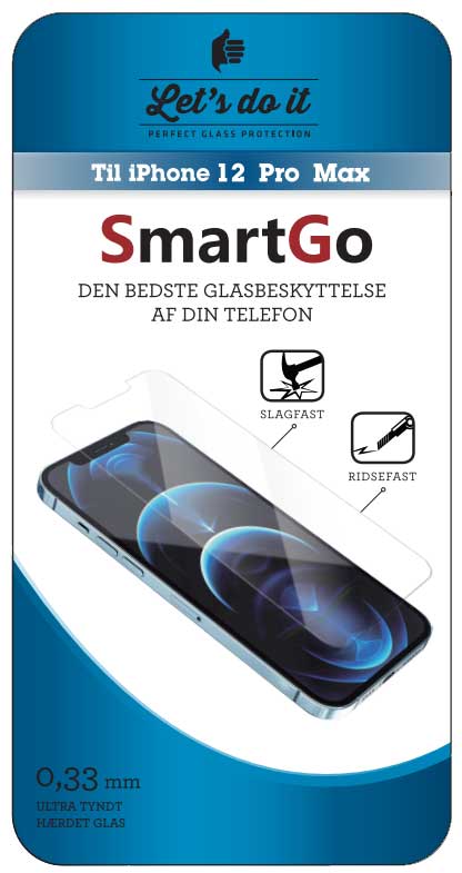 SmartGo IPHONE 12 PRO MAX HÆRDET GLASBESKYTTELSE SMARTGO