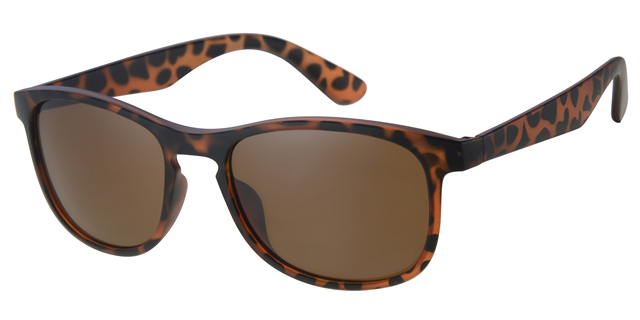 Mat leopard solbrille med brune glas
