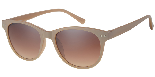 Biege solbrille med brune glas
