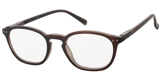 X - Reader Læsebrille brun med sølv dekoration