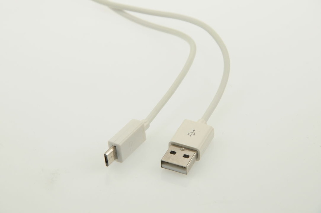 Micro USB til USB A kabel 3,0 meter hvidt