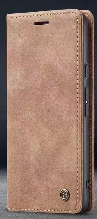 IPHONE 14 PLUS MAT LYS BRUN VINTAGE LOOK FLIP COVER