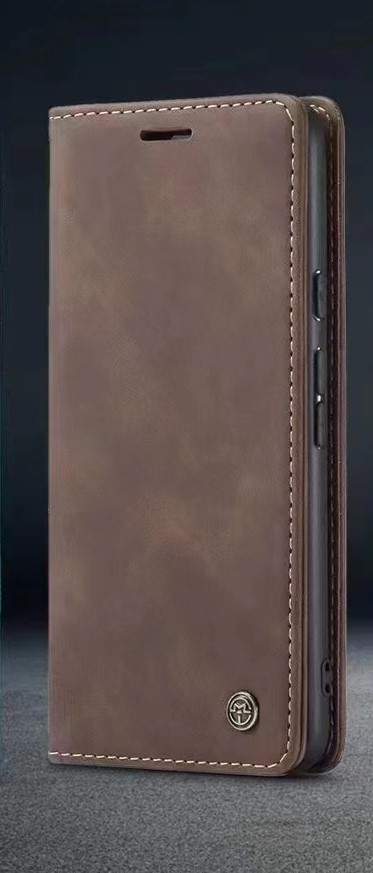 IPHONE 14 PLUS MAT BRUN VINTAGE LOOK FLIP COVER