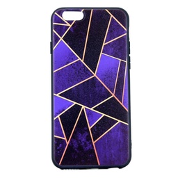 [810080] IPHONE 6/6S LILLA BAGCOVER MED KUNST MOTIV