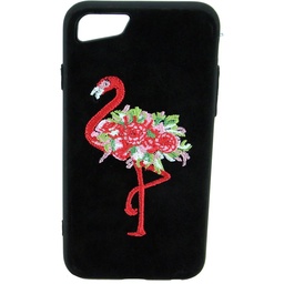 [810050] IPHONE 6/6S sort flamingo bagcover