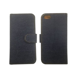 [806056] Iphone 5, 5S, 5SE Blå denim flipcover