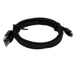 [805637] Micro USB til USB A flettet kabel 1m. Sort