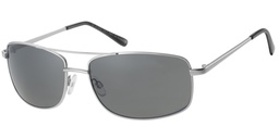 [404226-10335] Klassisk Herre Solbrille sølv stel med røgfarvede glas