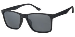 [404246-20222] Klassisk mat sort herre solbrille med røgfarvede glas