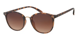 [404260-40390] Brun leopard solbrille med guld bro samt brune glas