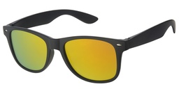 [404263-4403] Mat sort wayfarer med guld revo spejl glas